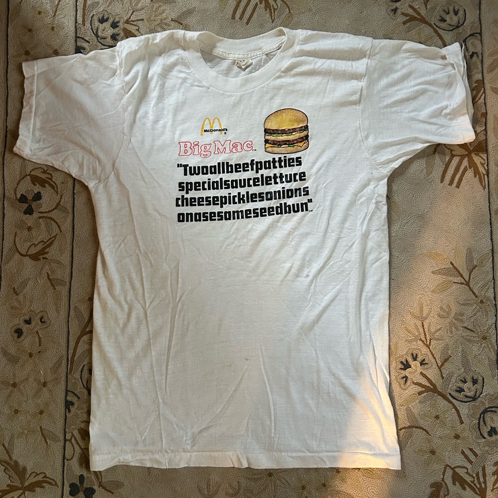 Vintage Mc Donald’s Tee Big Mac 70-80’s